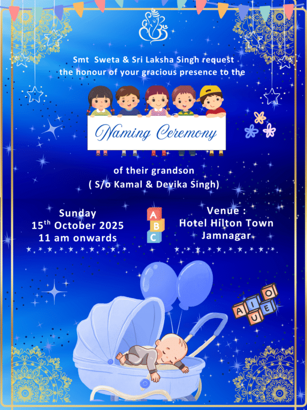 Naming Invitation Card Online Download in PDF and Image