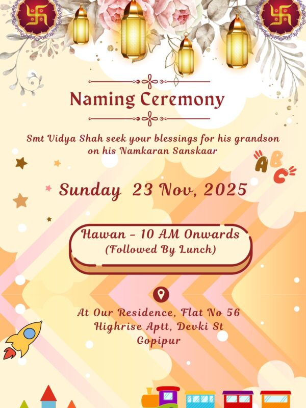Naming Ceremony Invitations