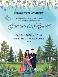 Scenery Engagement Invitation design