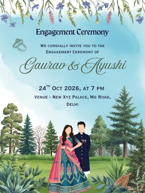 Scenery Engagement Invitation design