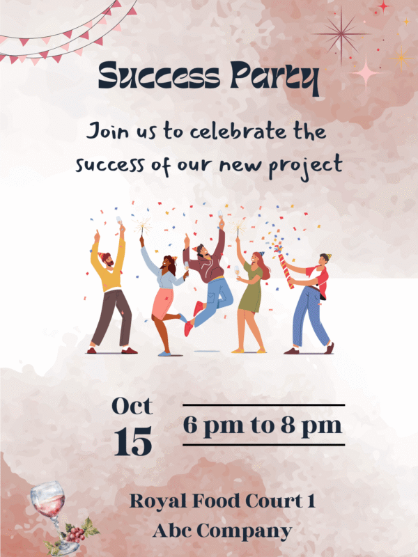Office Success Party Invitation card Online