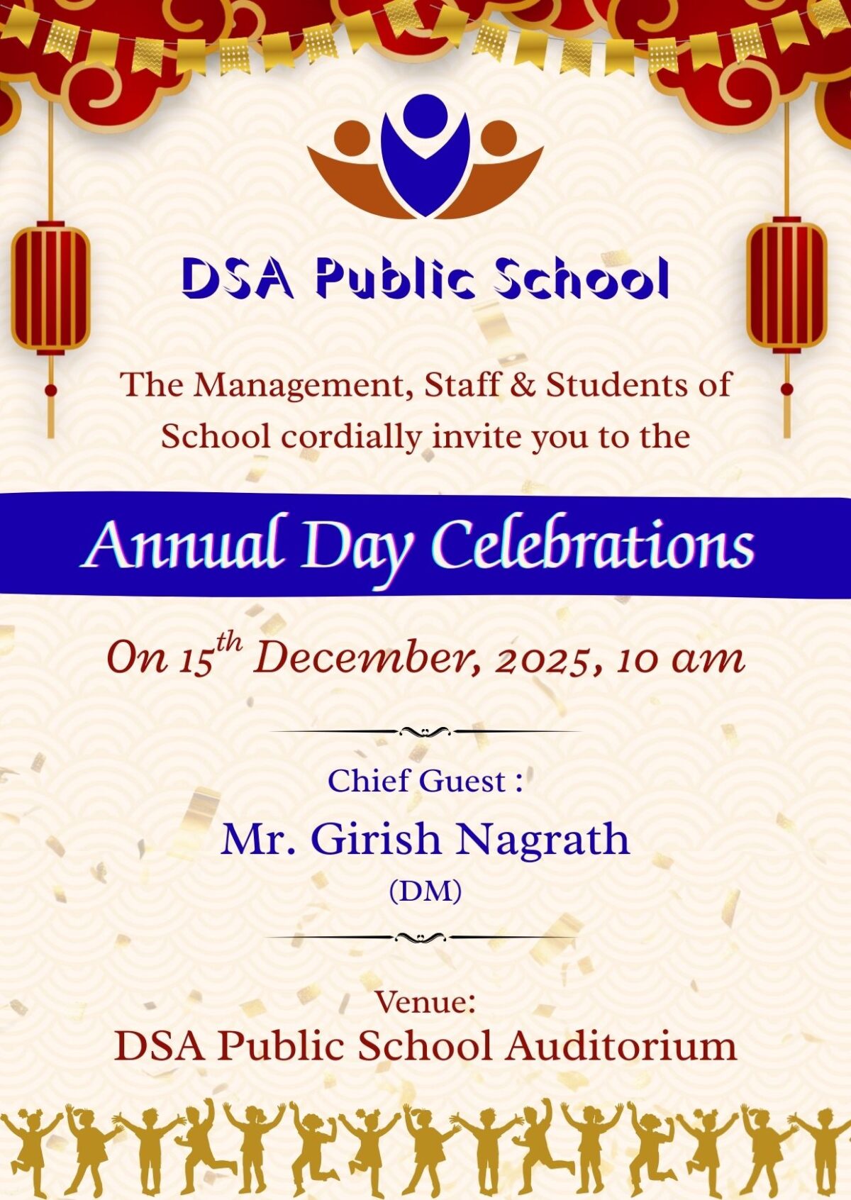 Beautiful Annual Day Function Invitation Online Download
